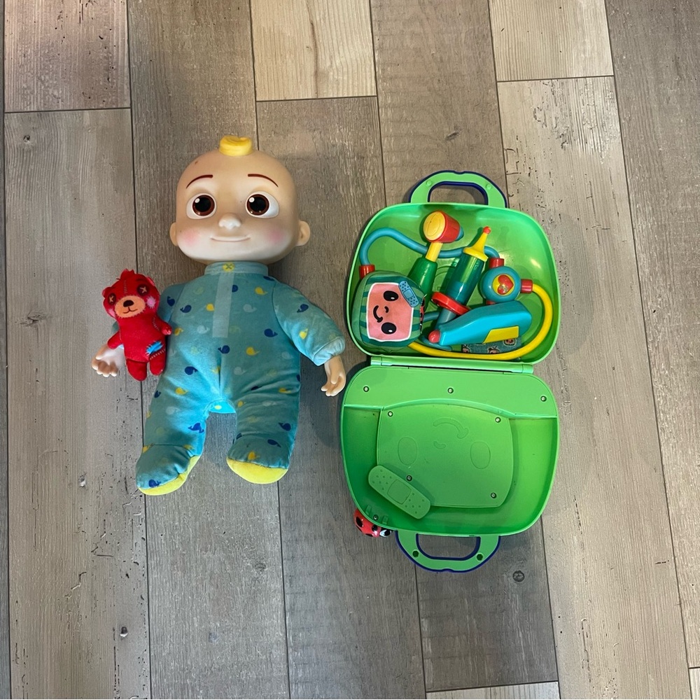 Green Toy Doctor Kit with Baby Doll